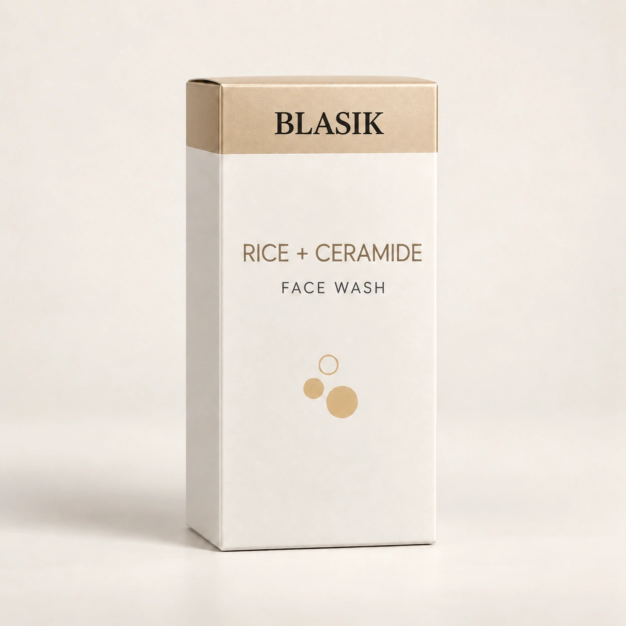 Blasik Rice and Ceramide face wash product artwork