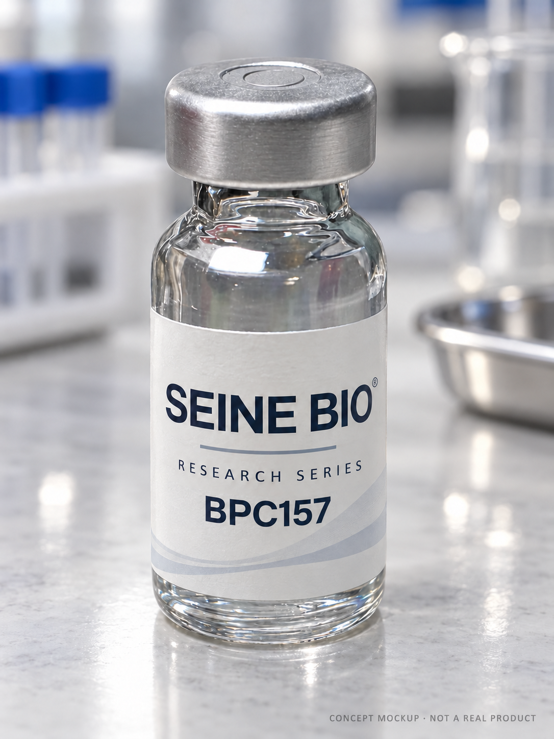 SEINE BIO BPC157 vial packaging mockup