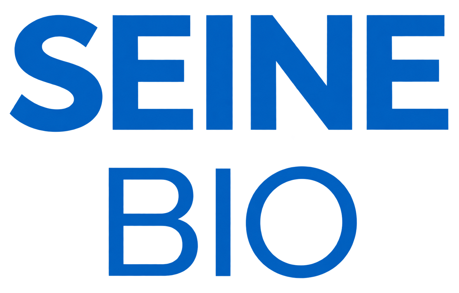 Refined blue Seine Bio logo with a transparent background and no trademark symbol